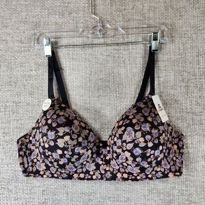 b.tempt'd by Wacoal WireFree Lightly Lined T-Shirt Bra Womens 40C Floral NWT